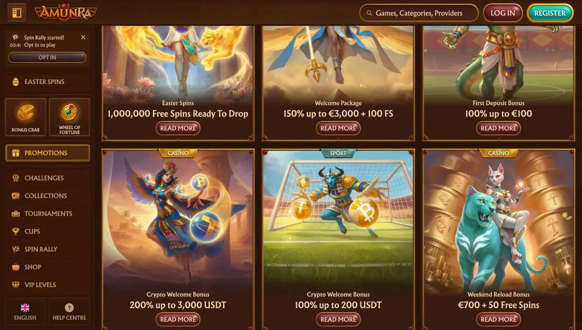 Bonus del casinò online AmunRa